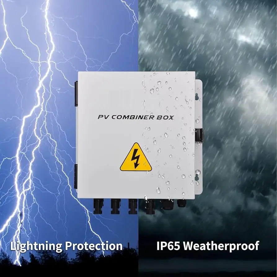 PV combiner has a built-in surge protector