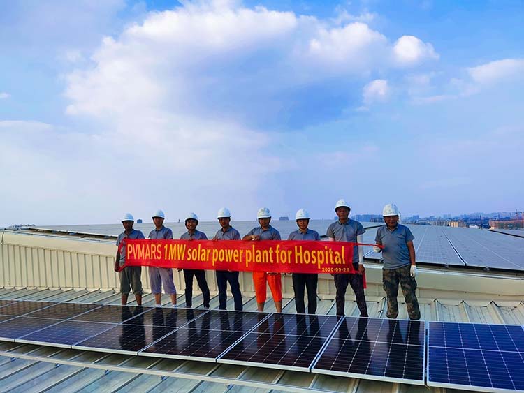 1MW Solar Grid System Supply Distributed Generation for Hospital