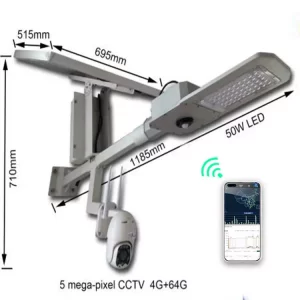 50W Solar Powered Led Lights Outdoor with CCTV Camera Price