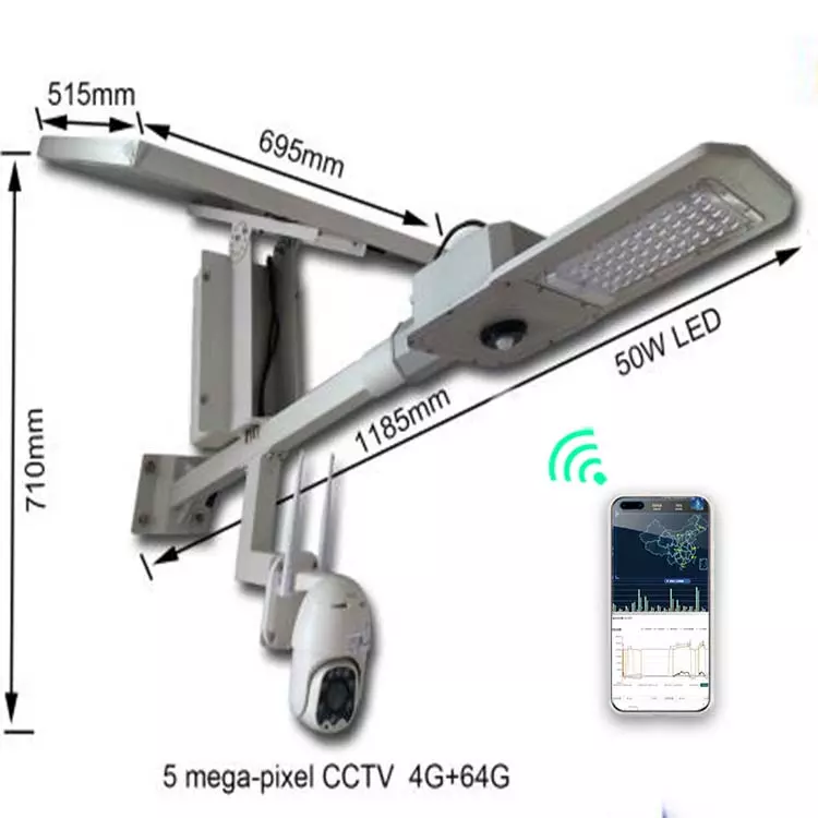 50W Solar Powered Led Lights Outdoor with CCTV Camera Price