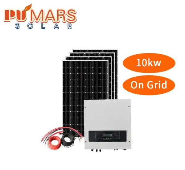 Home solar energy system batteryless with 10kW grid tied inverter