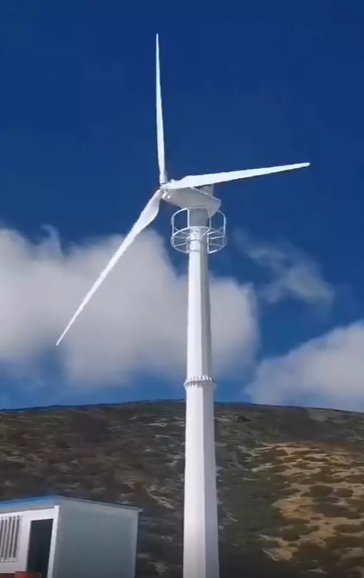 PVMars 30kw wind turbine installed and working