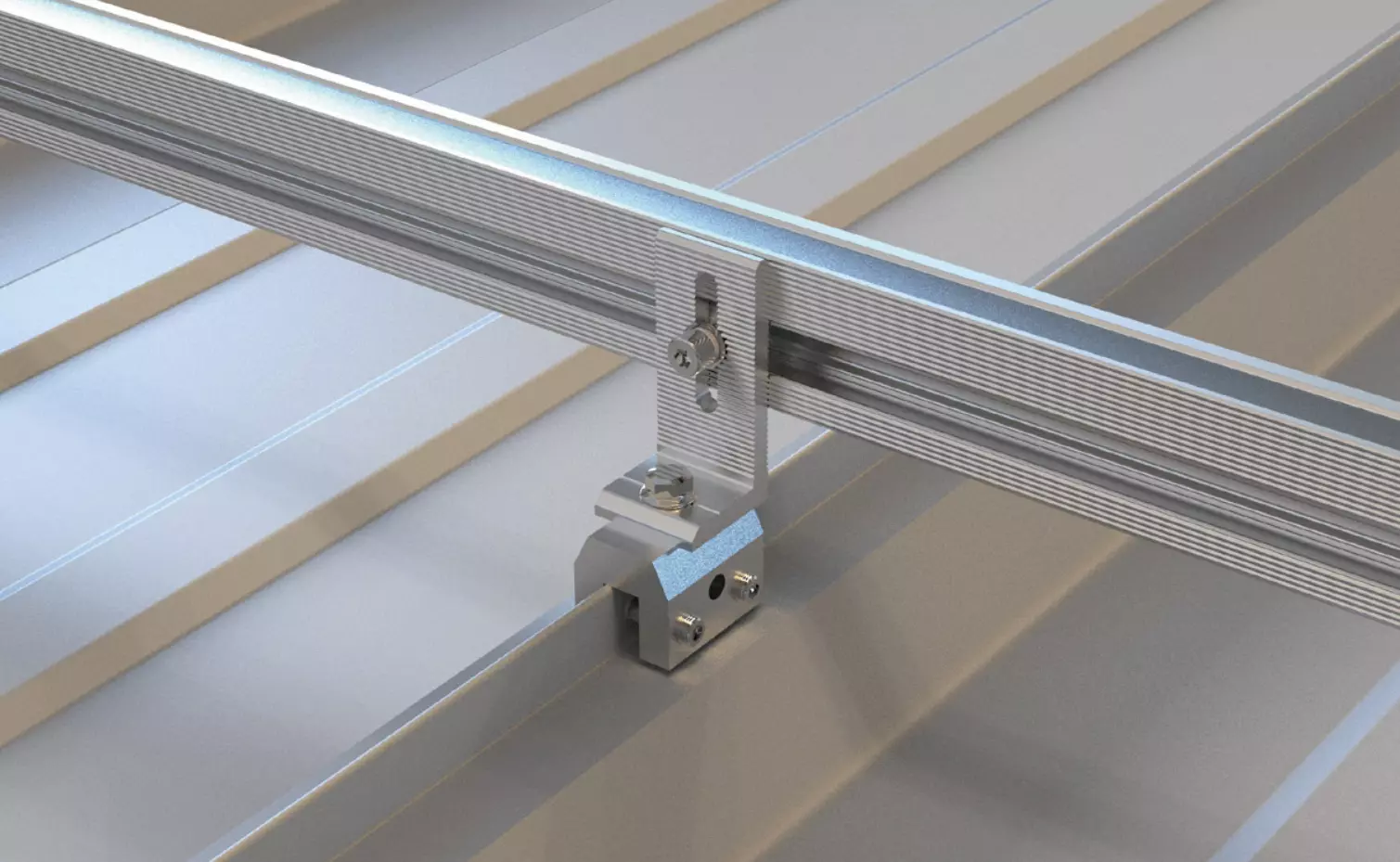Universal clamp, versatile for vertical-folded seam profiles with a seam width of less than 14mm.