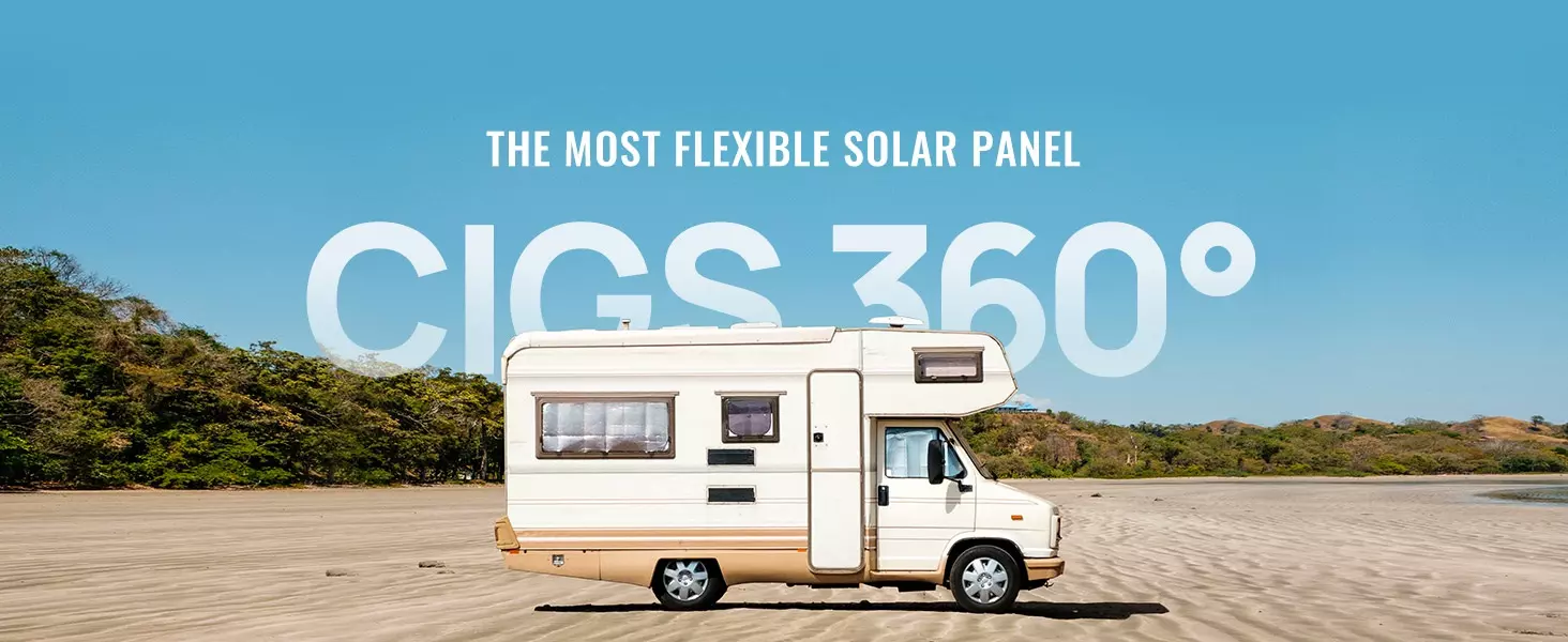 CIGS Thin film solar cell 360° flexibility