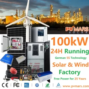 Hybrid 100kW Solar Wind Generator Price