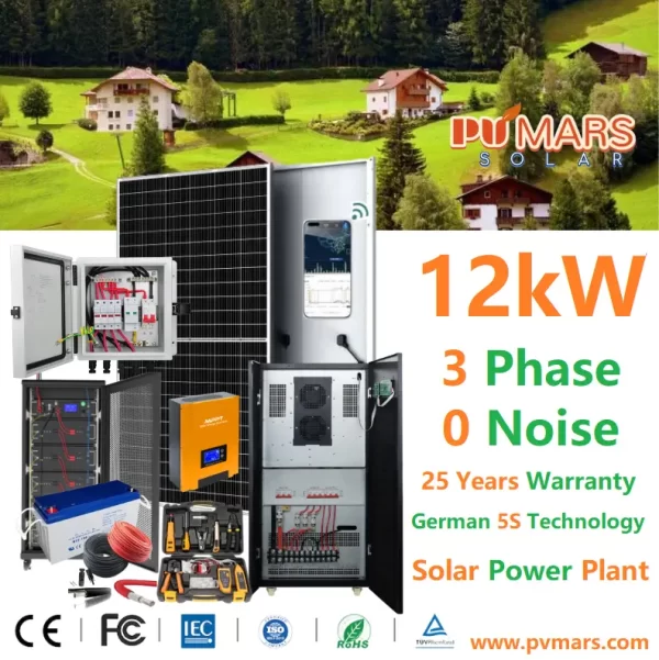 12kVA 12kW 3Phase Solar Power Plant And Price - 2024