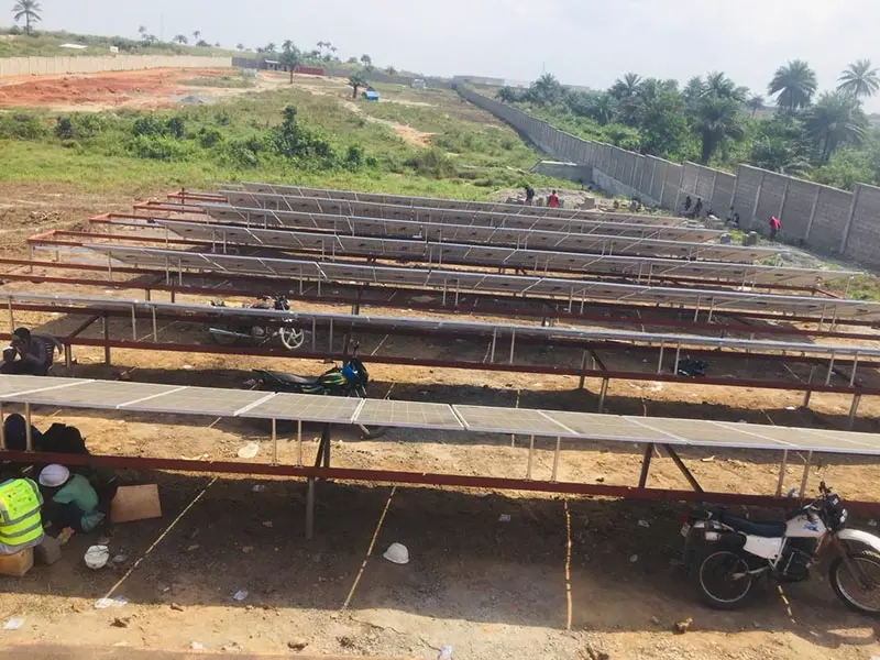 150kw solar battery system install in Sierra Leone