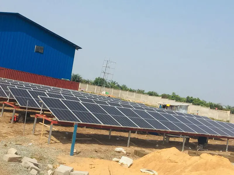 Before our customer in Sierra Leone installed the 150kW solar system, he had to face uncertain power outages every day, ranging from 2 hours to 6 hours. This was a huge threat to the food processing plant.