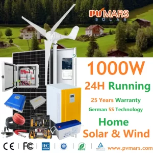 Hybrid 1kW Solar Wind Generator