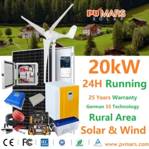 Hybrid 20kW Solar Wind Generator