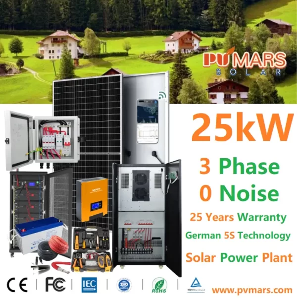 25kVA 25kW 3Phase Solar Power Plant And Price - 2024