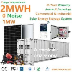 2MWh Energy Storage System With 1MW Solar