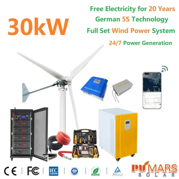 30kW Wind Turbine - Horizontal Axis