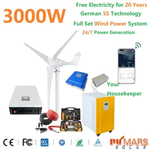 3kVA 3kW Wind Turbine Cost - Horizontal Axis