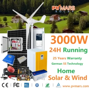 Hybrid 3kW Solar Wind Generator