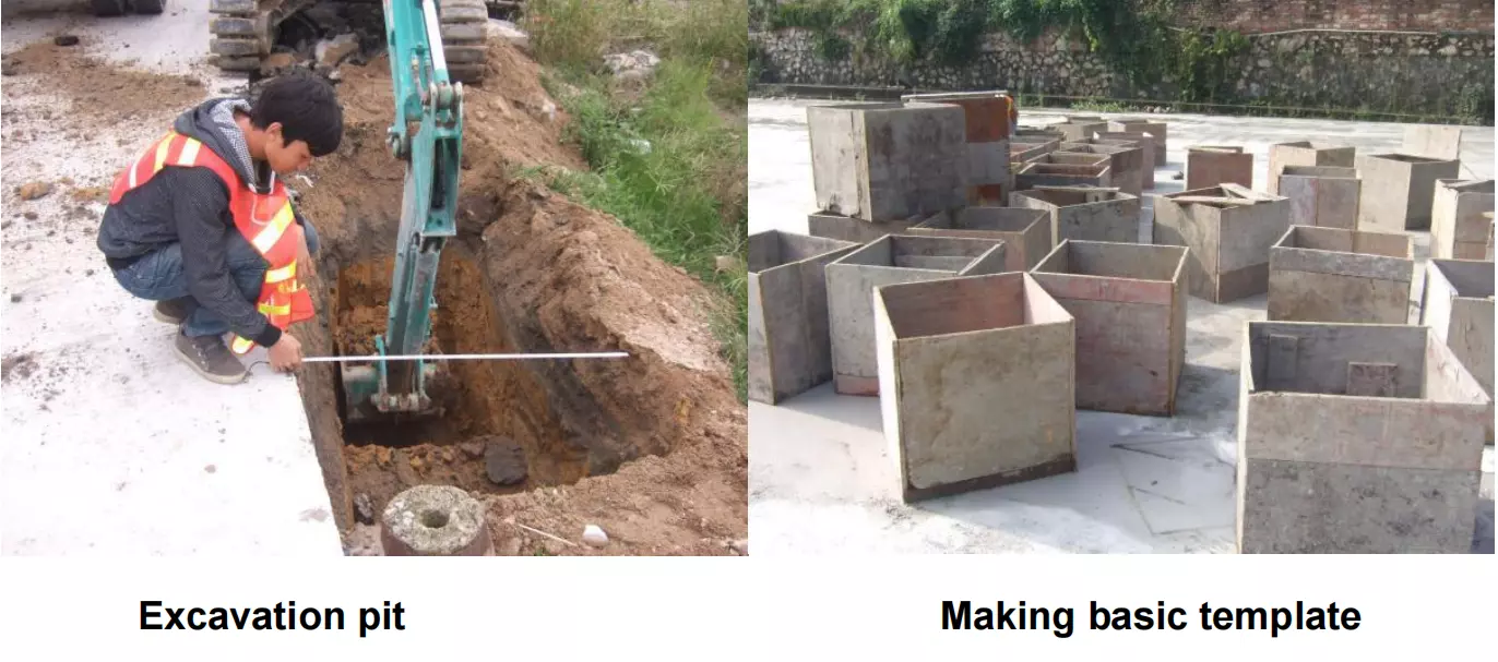 Drain the accumulated water in the foundation pit,