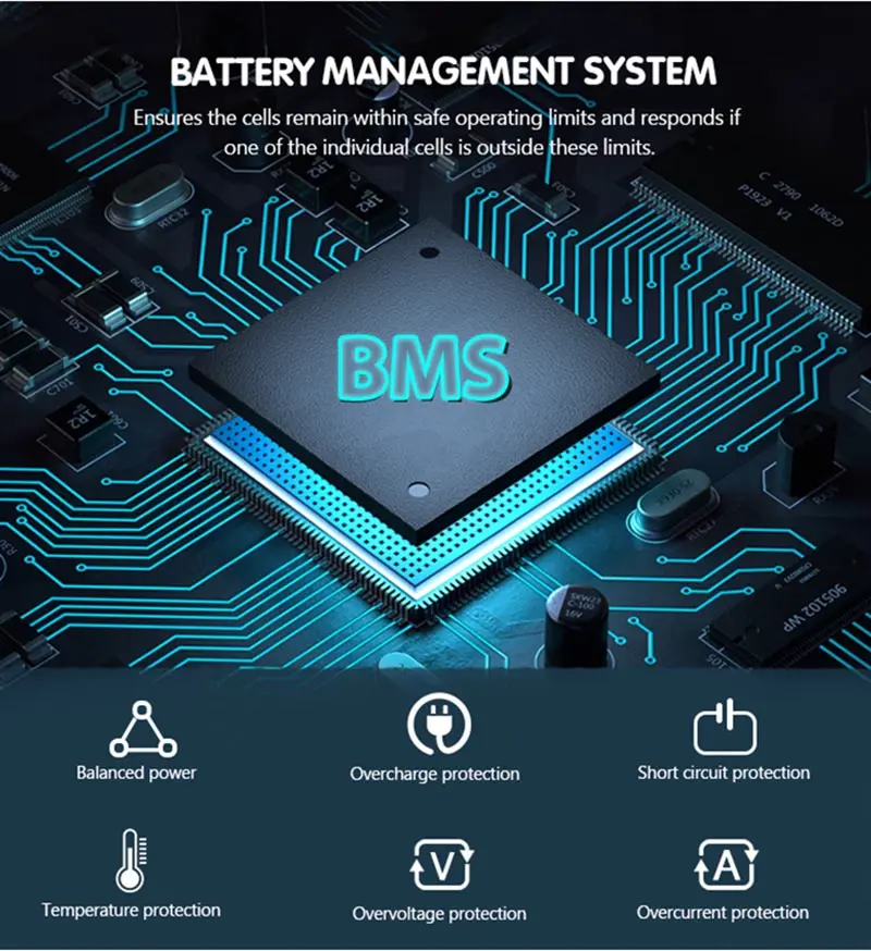 Lithium battery with battery management system-BMS