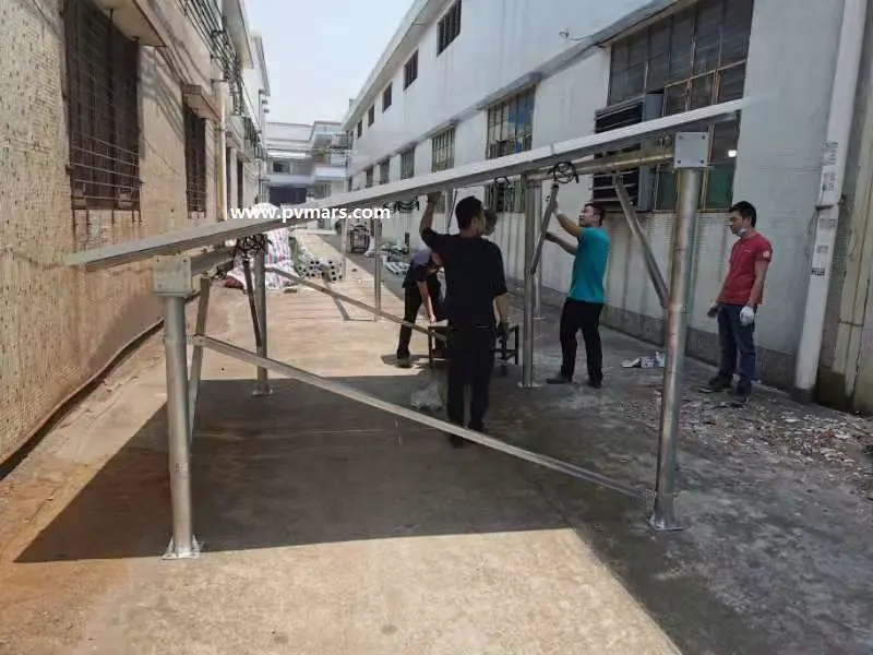 Solar panel mounting bracket with helical piles01