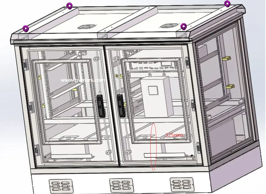 Solar telecommunications cabinet design